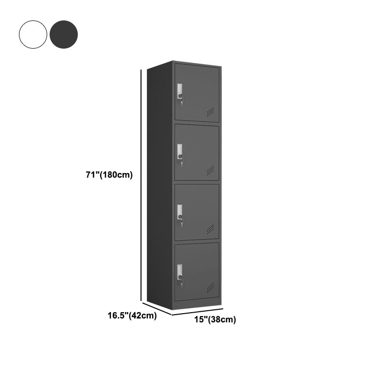 Hinged Wardrobe Armoire Contemporary Metal Storage Cabinet for Home