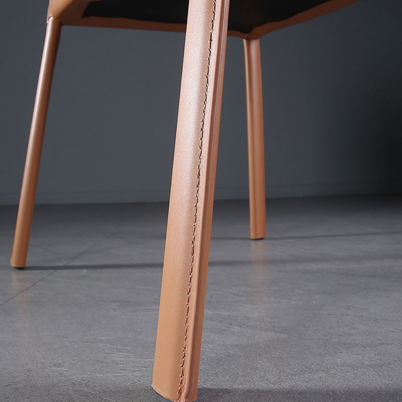 Contemporary Dining Arm Chair Faux Leather Home Dining Side Chair