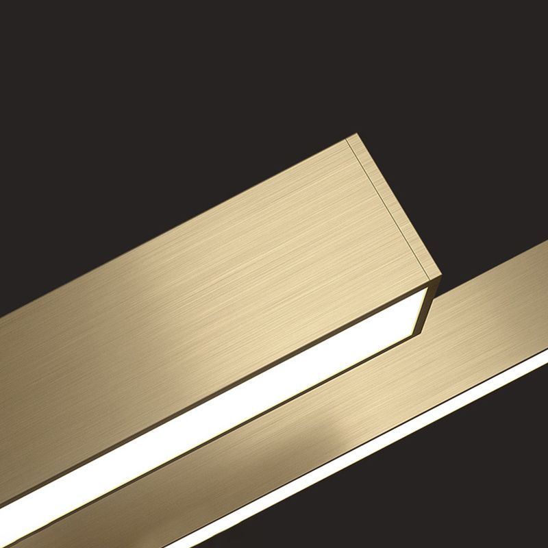 Lineair eiland hanglampen moderne acryl kroonluchter verlichtingsarmaturen voor restaurant