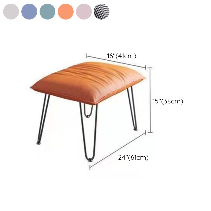 Leisure Glider Chair Pure Color Water Resistant Faux Leather Chair with Ottoman