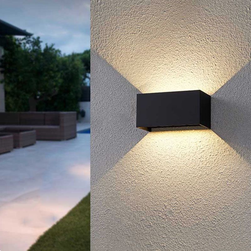 Square Shape Wall Lamp Modern LED Wall Mount Lamp with Aluminum Shade for Garden