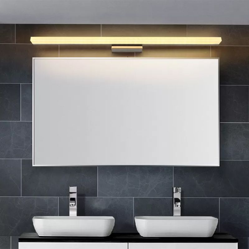 Metal Strip Wall Vanity Light Modern Style 1 Light Vanity Lighting Ideas