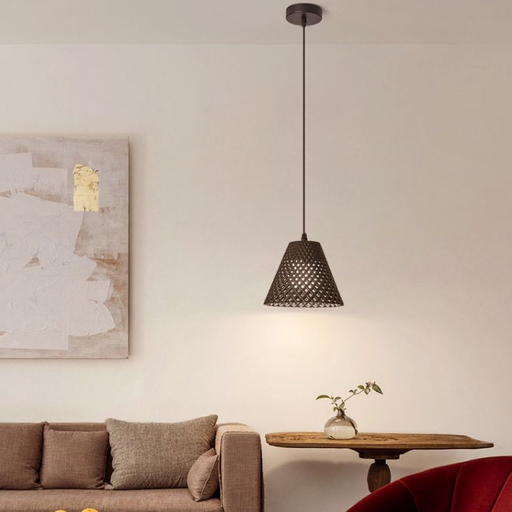 1 Licht ausgehöhlte Suspensionsbeleuchtung Nordisches Kunstzement-Anhänger Licht für Wohnzimmer