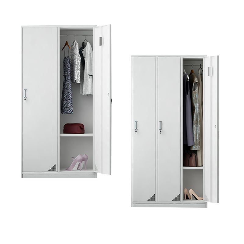 Contemporary Interior Storage Cabinet Gray Cabinet with Metal Door