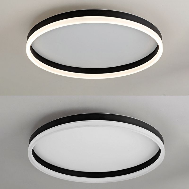 Plafonnier encastré rond en aluminium style moderne lampe simple encastrée