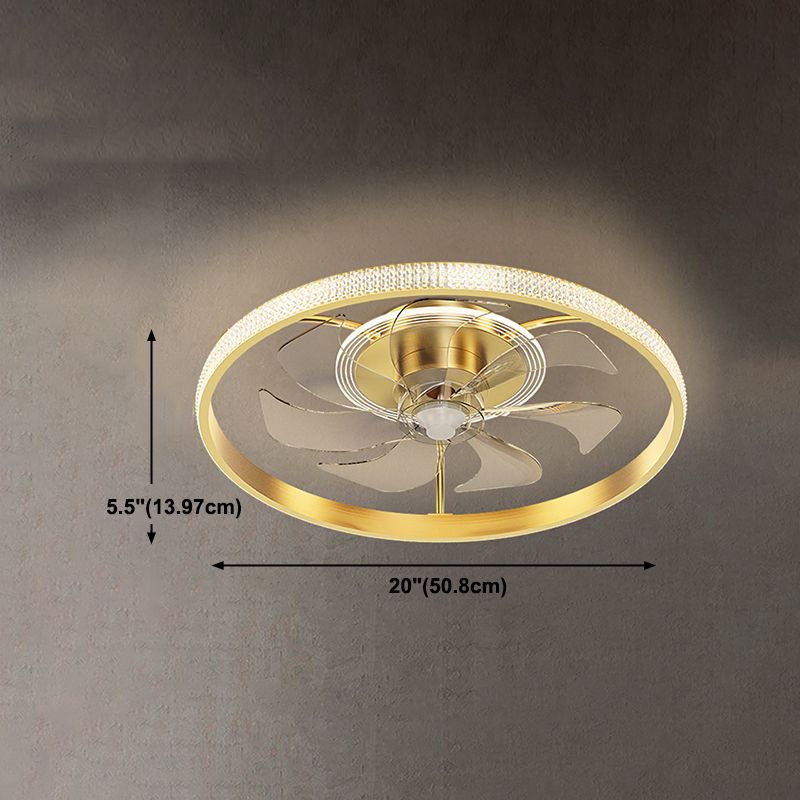 Iluminación de ventilador de techo de estilo moderno iluminación de ventilador de techo de metal para dormitorio