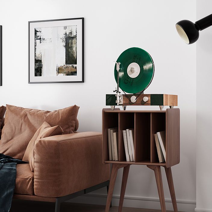 Scandinavian Standard Bookcase Shelves Closed Back Bookshelf for Home