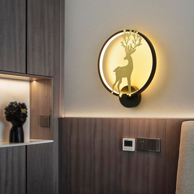 Modern Style Wall Light Creative Deer LED Wall Light Sconce for Bedroom