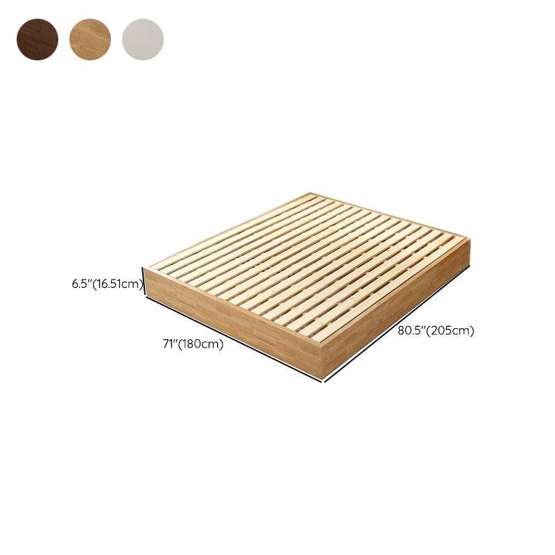 Contemporary Solid Color Wooden Bed Frame 6.29" H Platform Bed
