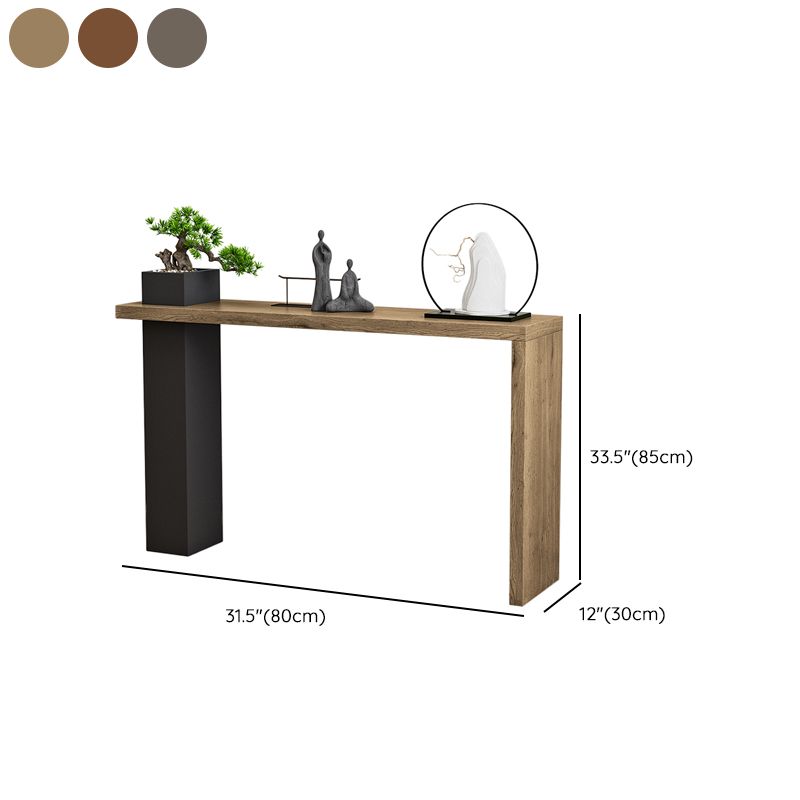 Solid Wood Rectangle Console Table 33.46-inch Tall Accent Table for Hall