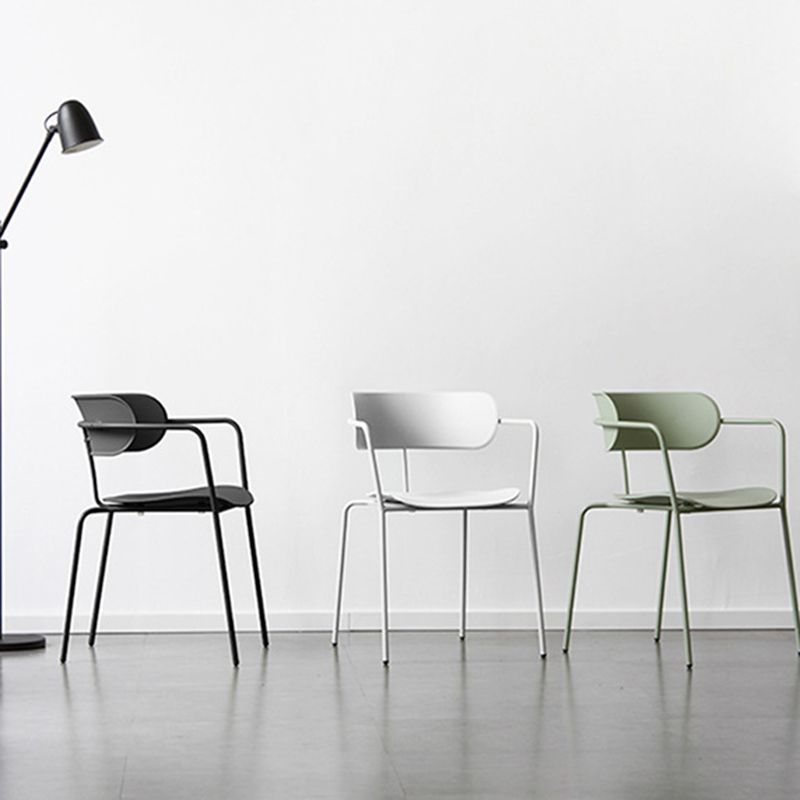 Fauteuil de salle à manger à dossier ouvert industriel, fauteuil de salle à manger mental de cuisine