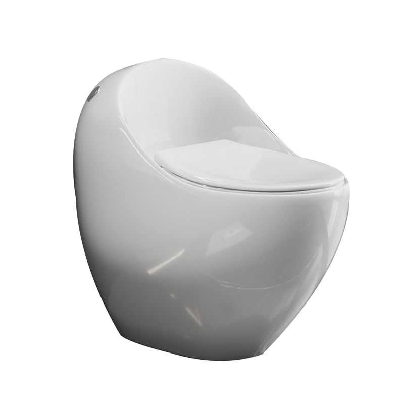 Contemporary Floor Mount Flush Toilet Siphon Jet Toilet Bowl for Washroom