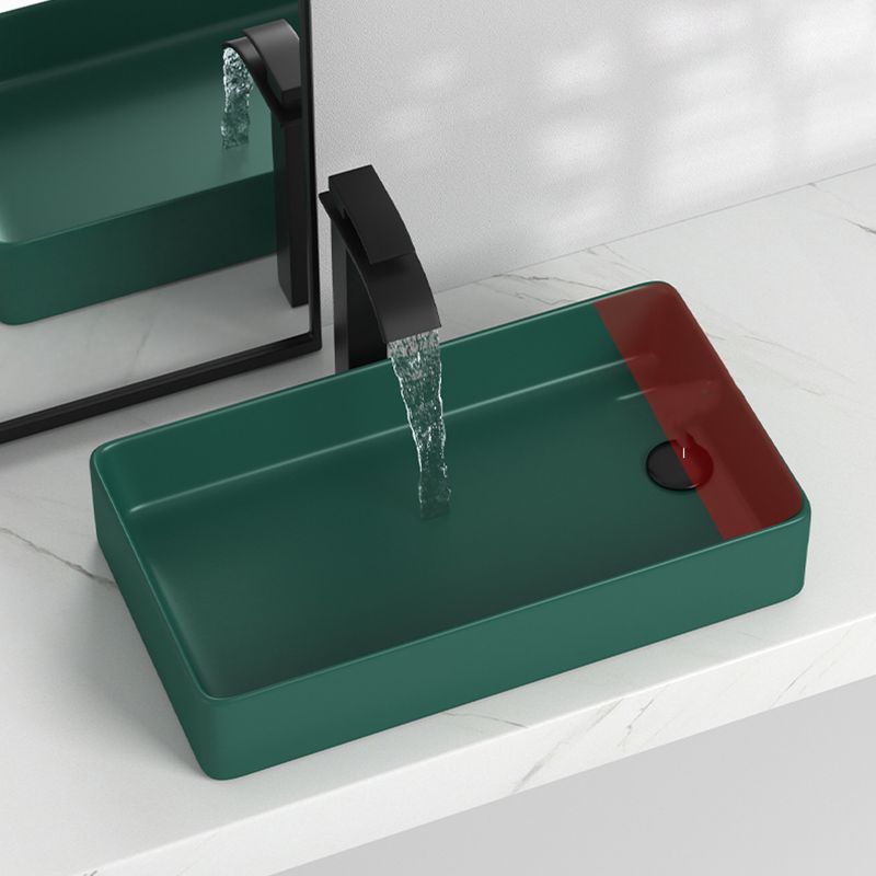 Modern Style Bathroom Sink Stainless Steel Rectangle Bathroom Sink