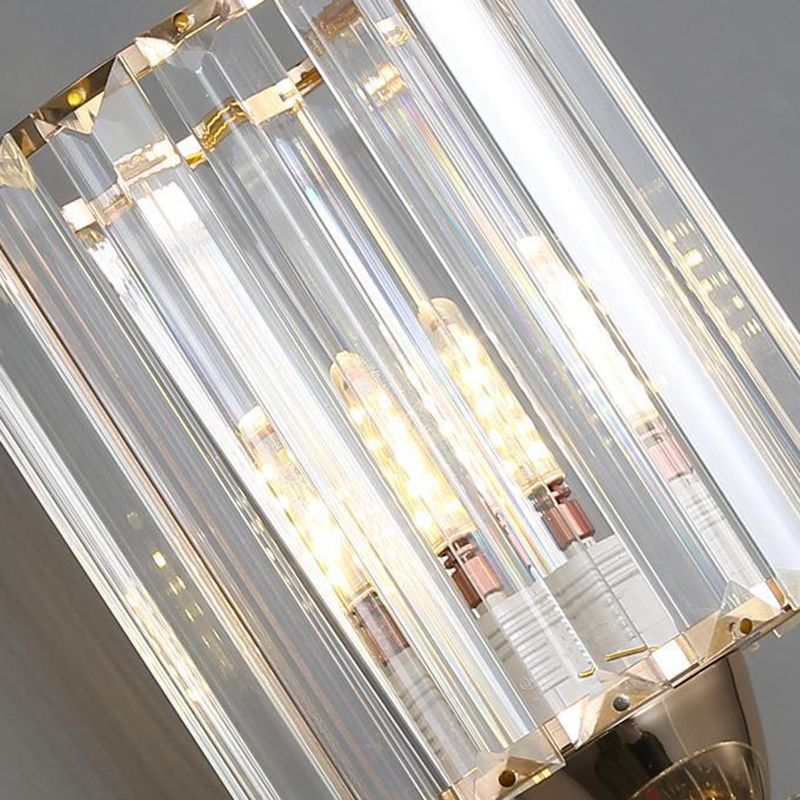 Modern Simple Crystal Vanity Light Geometry Shape Vanity Lamp for Shower Room