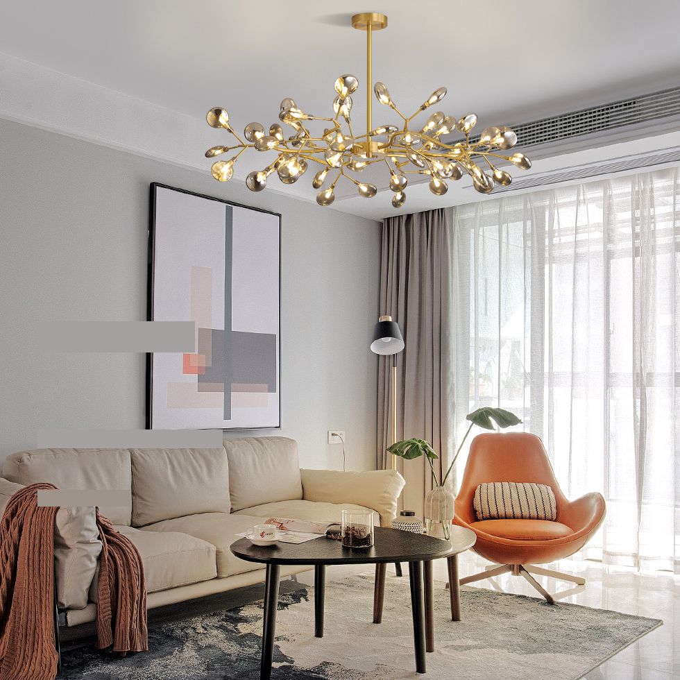 Noordse stijl vuurvliegjes eiland verlichting armatuur metaal woonkamer eiland hanger licht licht