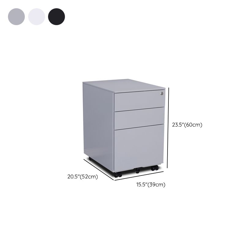 Contemporary Steel File Cabinet File Pedestal Filing Cabinet with Lock and Storage