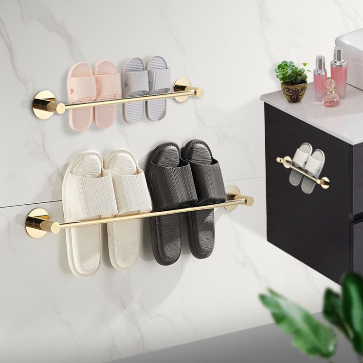 2 Piece Bathroom Hardware Set Modern Stainless-steel Slipper Rack