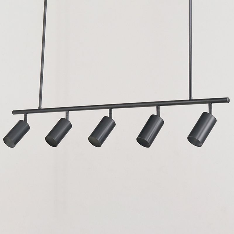 5-Light Cylinder Island Lights Contemporary Metal Island plafond