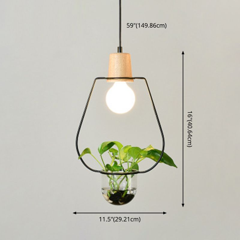Lampada a sospensione con soffitto ad anello in metallo geometrico moderno 1 lampada da interno appesa alla luce senza botanica