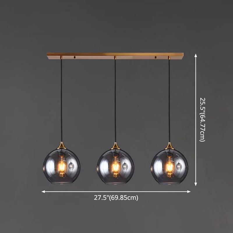 Contemporary Sphere Pendant Lights Blown Glass Hanging Pendant Lights for Bedroom