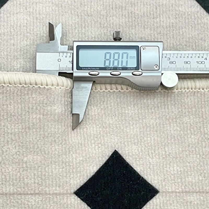 White Rhombus Rug Polyester Casual Rug Washable Rug for Living Room