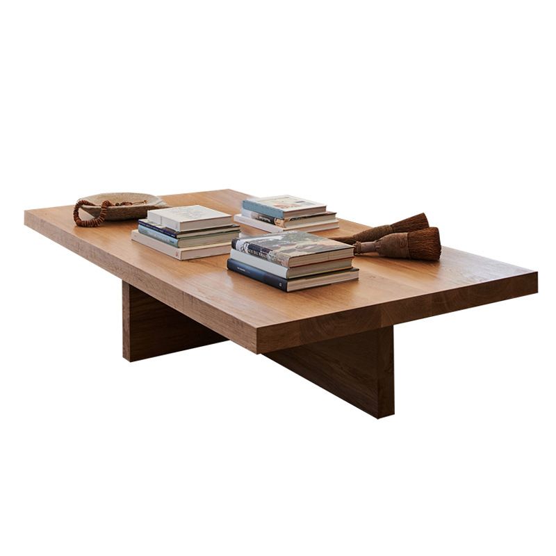 Nordic Style Rectangle Coffee Table Solid Wood Cross Legs Coffee Table