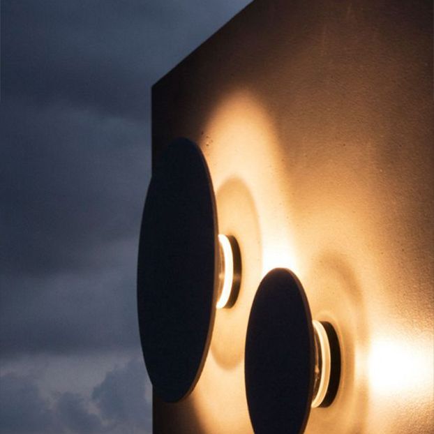 Round Simplicity Light Fixture Indoor Warm Lighting Fixtures in Gray for Bedroom