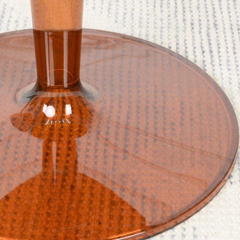 Acrylic Bedside Table , Modern 19.1" H Round Nightstand Table