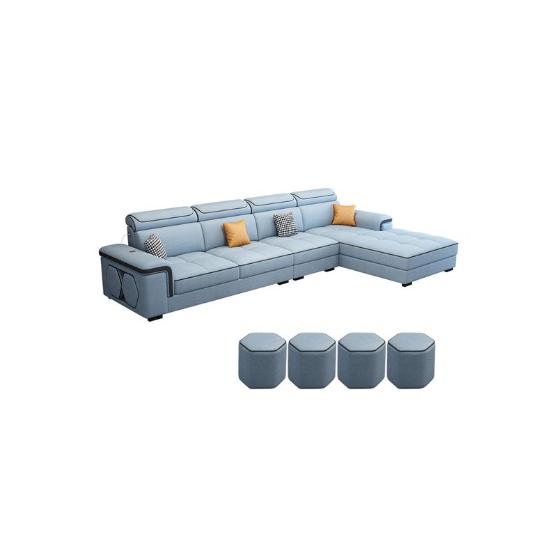 Contemporary L-shaped Sectional Right Facing Sofa with Reversible Chaise