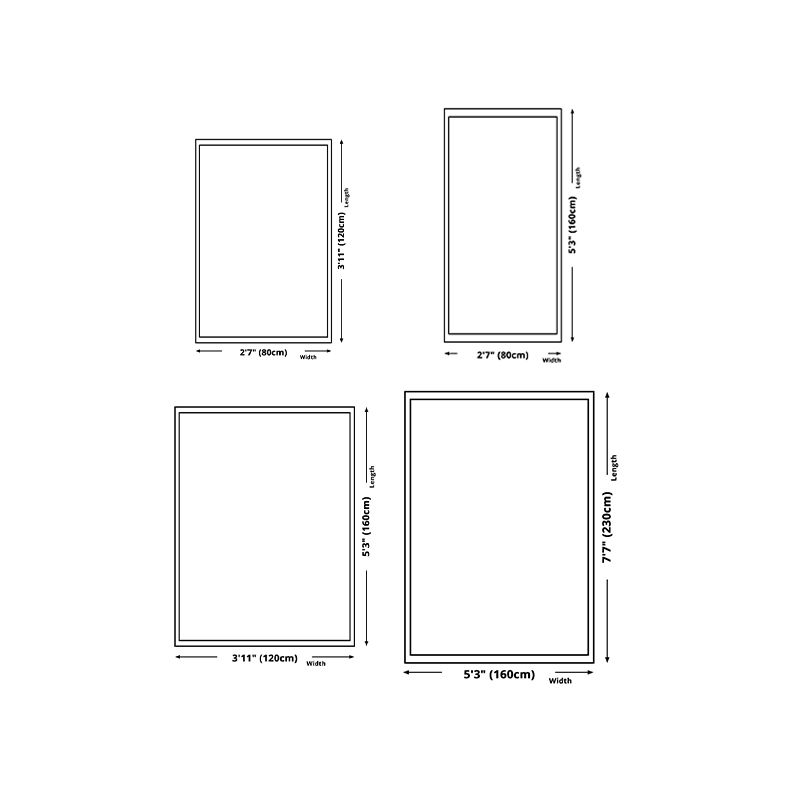 Minimalist Area Rug Simple Living Room Carpet Polyester Rug with Non-Slip Backing