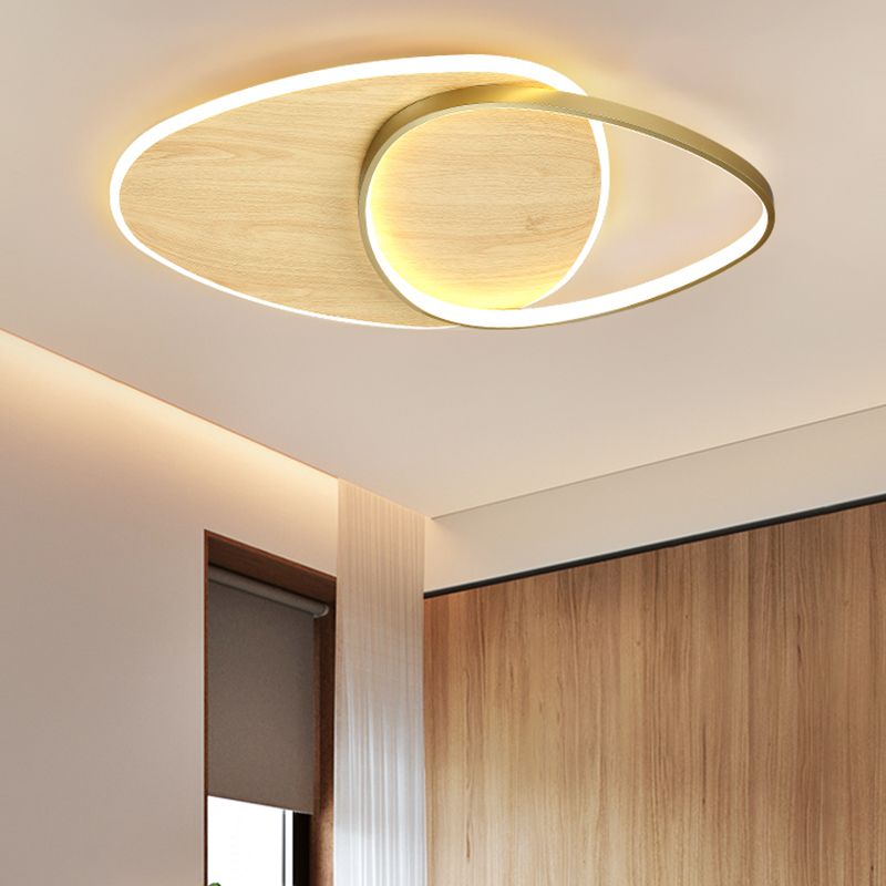 Modern Metal Flush Mount Geometric Shape Ceiling Light with Acrylic Shade for Passage