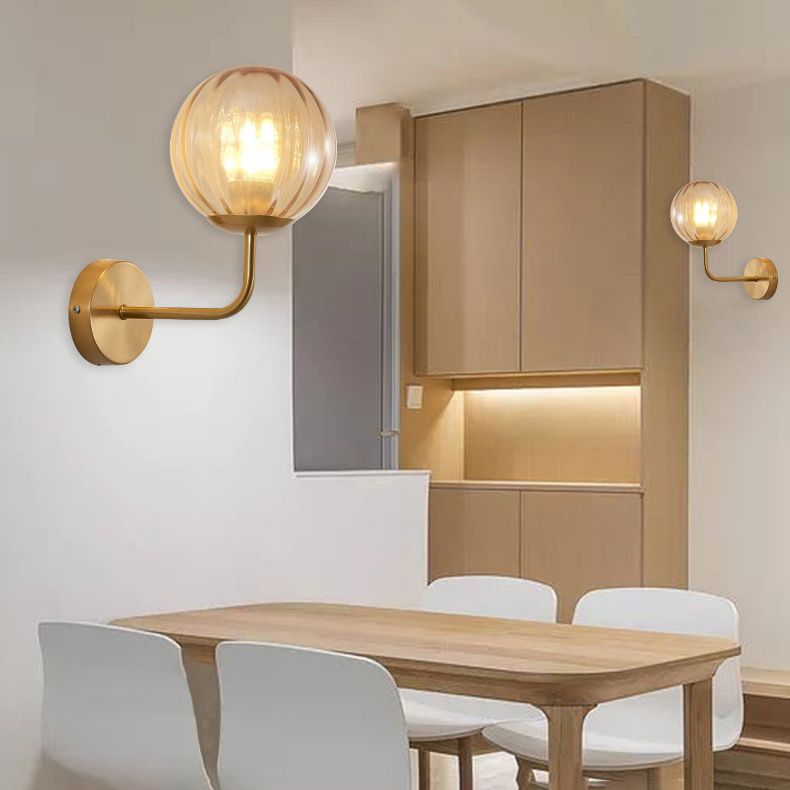 Kugelschatten 1-Licht Wandleuchte moderne Glas Wandmontage Leuchte Leuchte