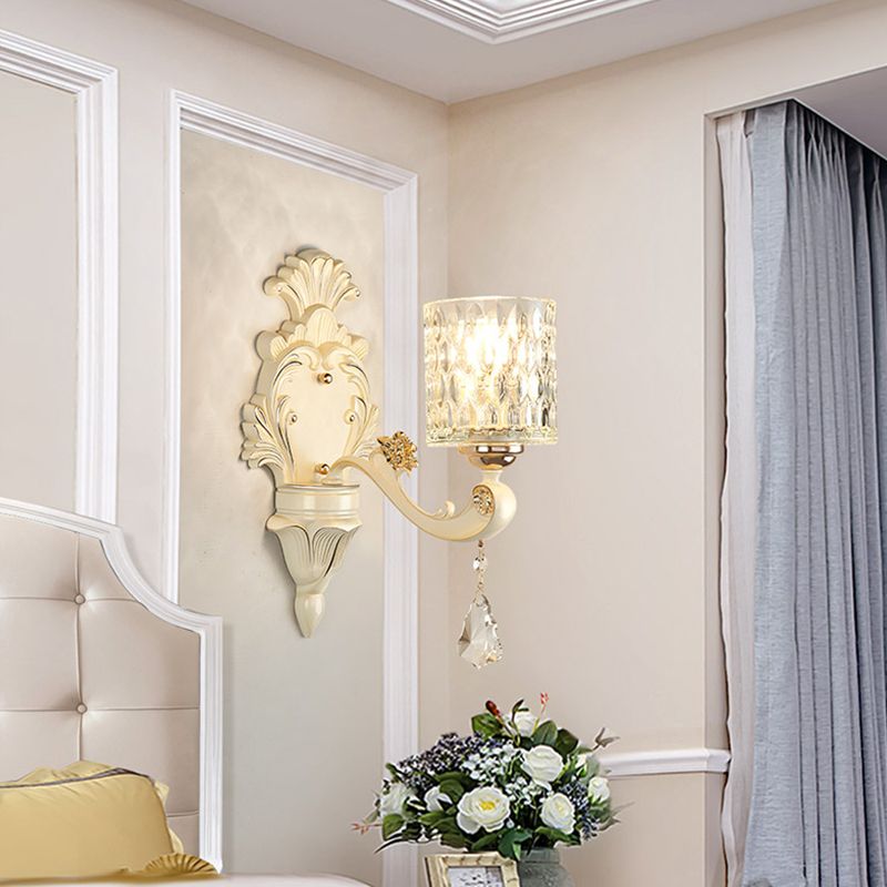 Modello a nido d'ape, luce murale di vetro con combinazione chiara Vintage 1/2 luci a parete a parete lampada in beige