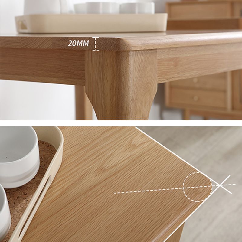 Industrial Style 4 Legs Furniture Solid Wood Square Dining Table for Dining Room