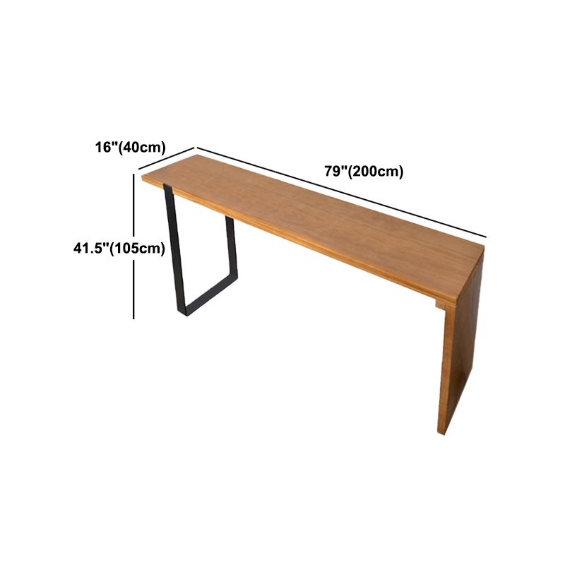 1/2 Pieces Luxurious Rectangular Pub Table Set Wooden Counter Table with Backless Stools