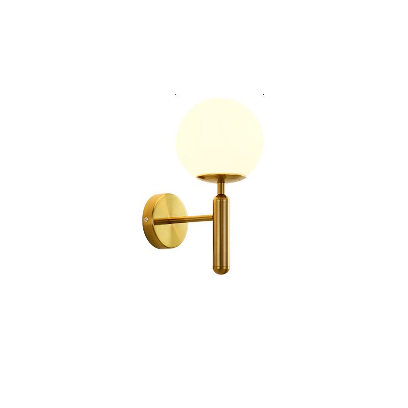 Modern Creative 1-Light Wall Lamp Globe Glass Wall Light for Bedroom