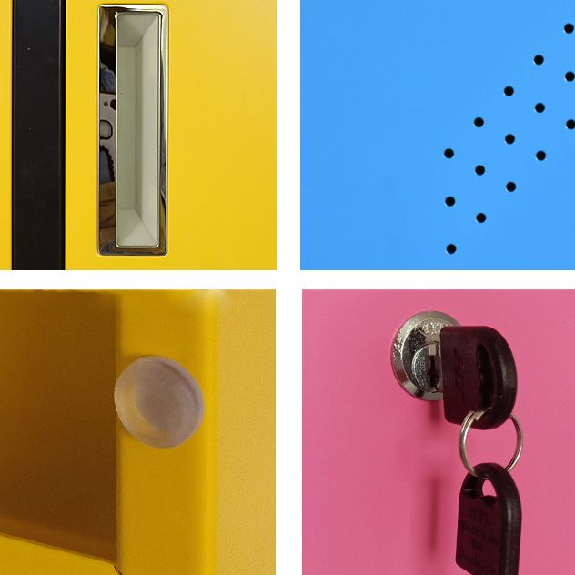 Metal Non-Hanging Armoire with Hinged Doors Modern Storage Cabinet for Bathroom