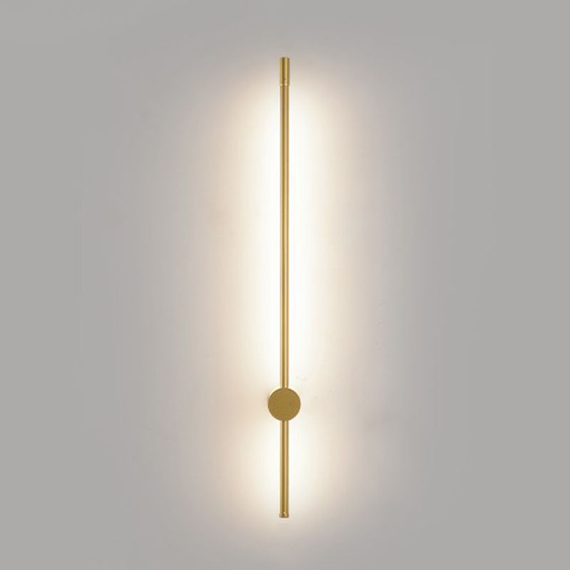 Forma de pared de metal de forma lineal estilo moderno de pared de 2 luces de luz de pared