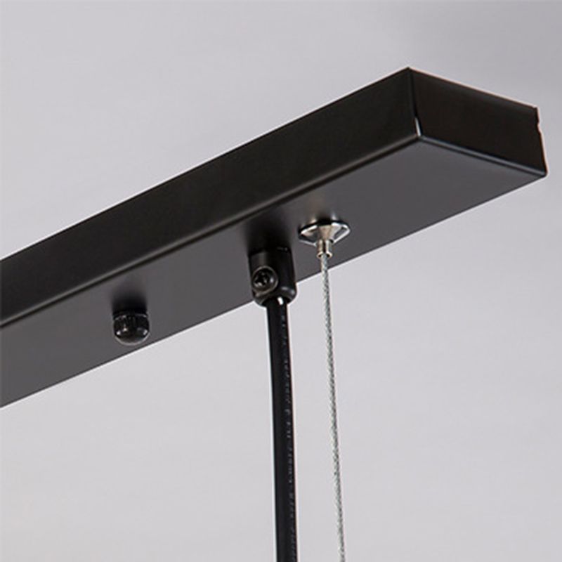 Globe 8-Light Island Light dans le style artistique moderne lampe suspendue en fer forgé avec une teinte en verre