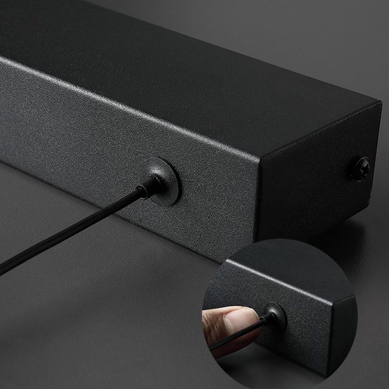 Estilo moderno Lámpara de colgante LED de rectángulo de luz colgante simple para comedor