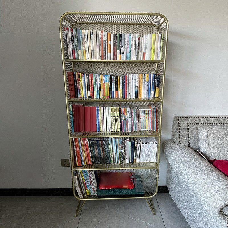 Glam Style Bookshelf Closed Back Bookcase for Home Office and Study Room