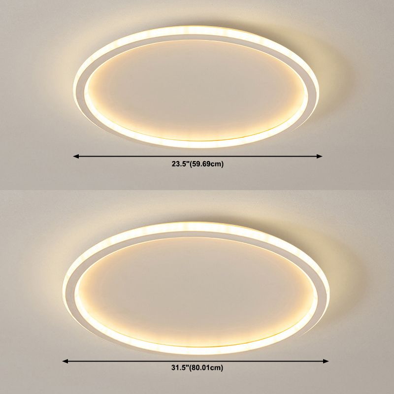 Plafonnier circulaire en métal, LED de style simple, proche du plafonnier