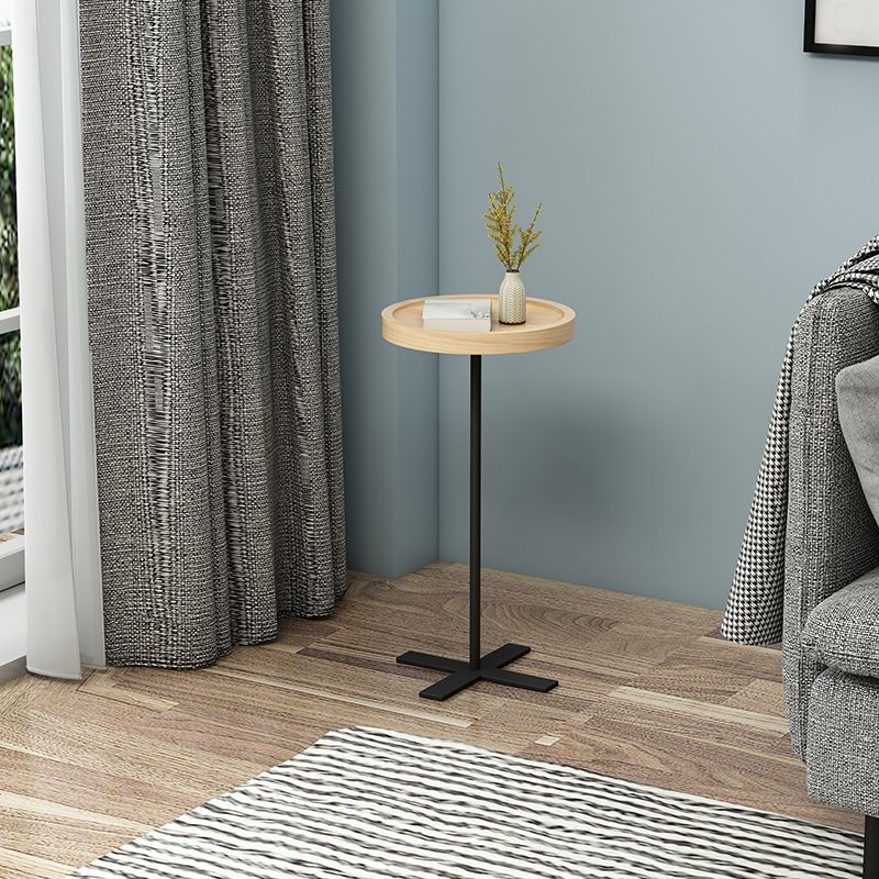 21.65" Tall Contemporary Style Side End Table Pedestal Round Sofa Side Accent Table