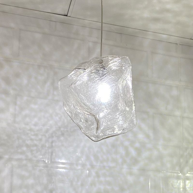 Glass Hanging Pendant Lights Contemporary Suspension Lamp for Bedroom