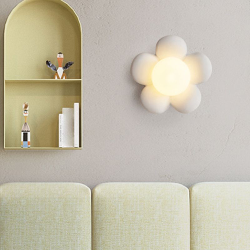 Modern Sconce Light Fixture Pink/White Wall Light Sconce for Bedroom