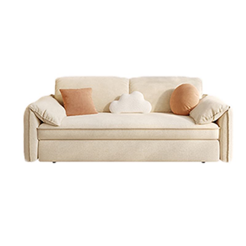 35" Wide Scandinavian Sleeper Sofa Futon Foldable White Sleeper Sofa