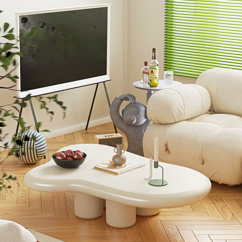 Scandinavian Wooden Coffee Table Set Free Form 3 Legs Coffee Table for Bedroom