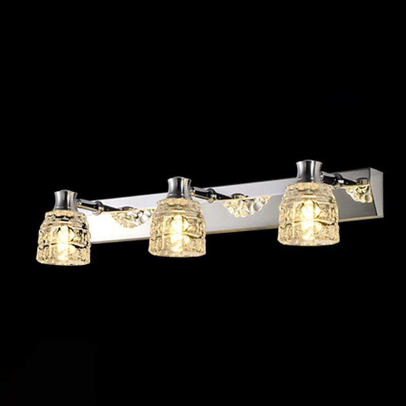 Makeup Mirror Light Modern Style Simple Stainless Steel Mirror Lamp Fixture for Bathroom