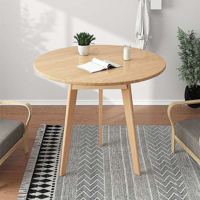 Modern Style Wooden Base Top Round Coffee Table for Apartment