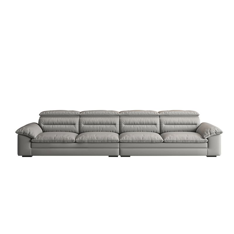 Farmhouse Pillow Top Arm Sofa Gray Down Fill Cushions Seating